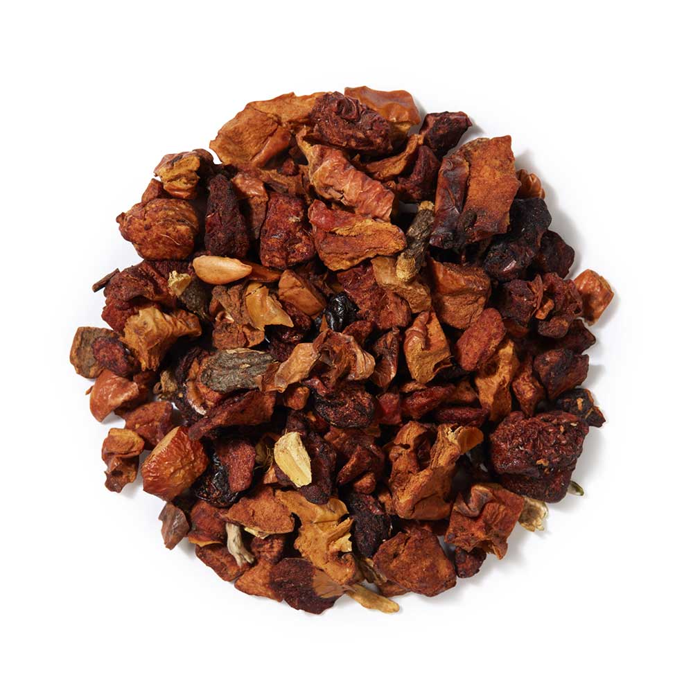 Apple Vanilla fruit and herbal infusion — dry ingredients.