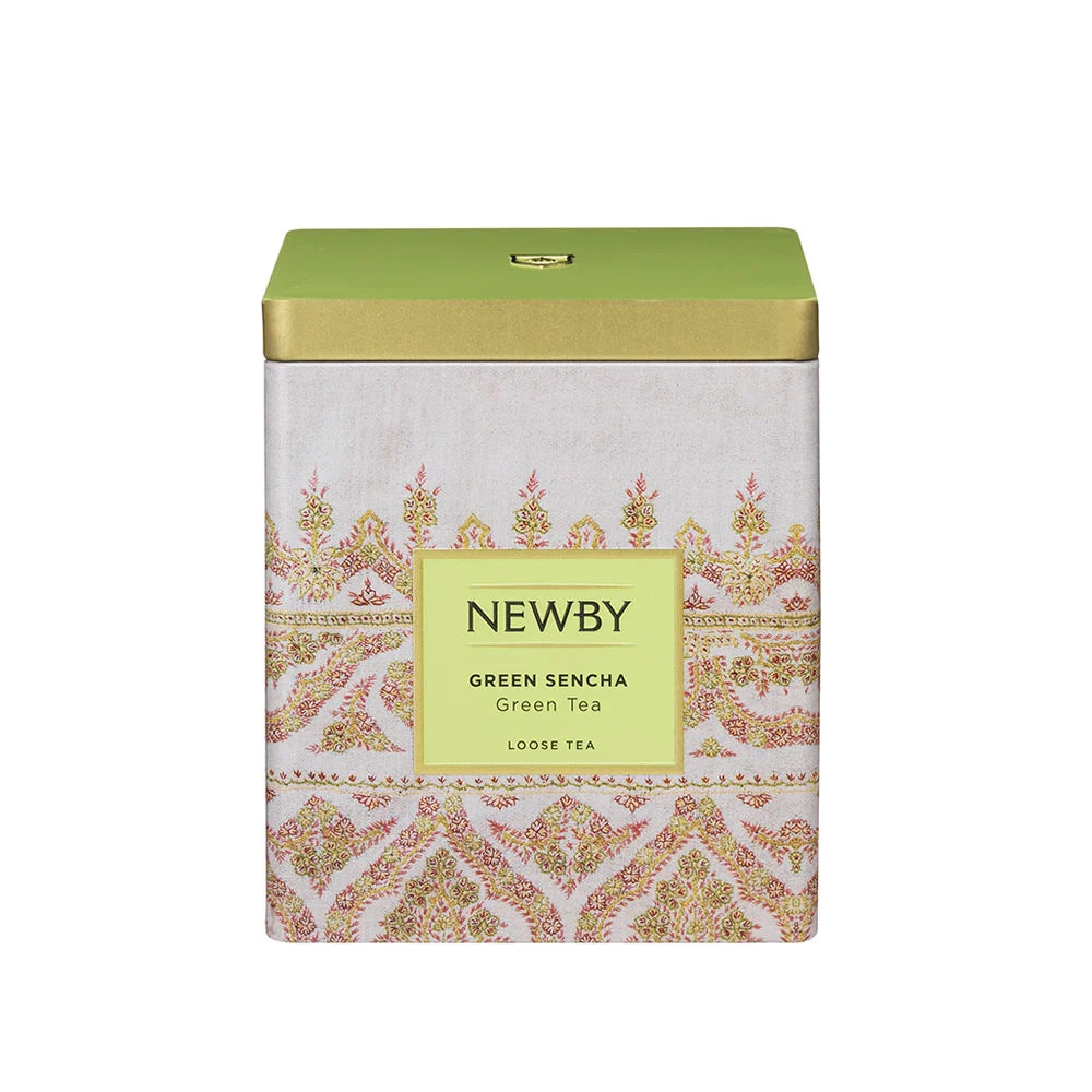 Green Sencha — Classic loose leaf caddy — 125 g, front view