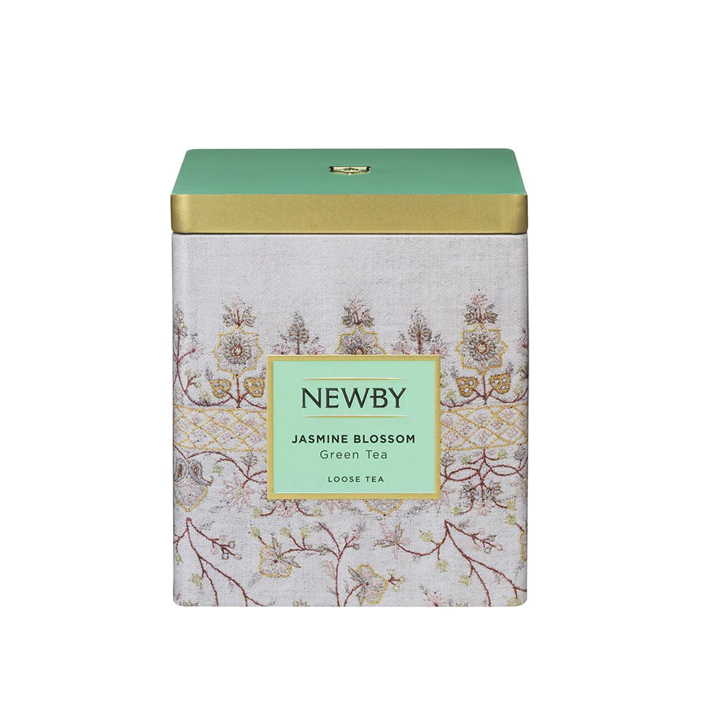 Jasmine Blossom — Classic loose leaf caddy — 125 g, front view